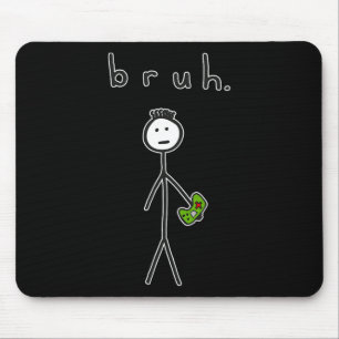 Bro Brah Cute Stick figur för videospel Musmatta