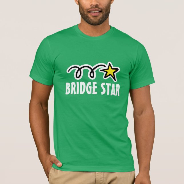Bro-Bridge t-shirt med cool slogan och rolig stjär (Framsida)