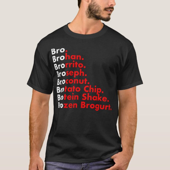 Bro BroJoseph Brocabulary Funny Fitness Gym Workou T Shirt (Framsida)