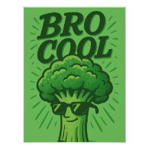 Bro Cool Rolig Grön Broccoli Design