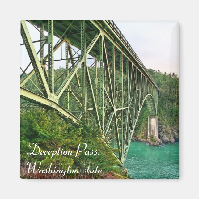bro, "Deception Pass", delstaten Washington Magnet (Framsidan)