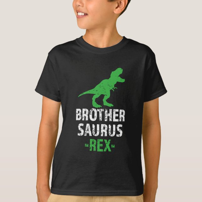 Bro för broderSaurus Rex rolig ordstäv skjorta T-shirt (Framsida)