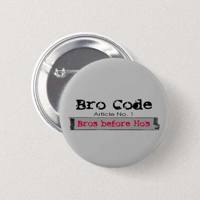 Bro före Ho's Button Knapp (Framsida & baksida)