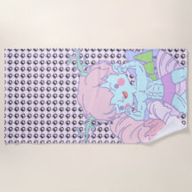 Bro- kontrollerar mig för fästingstrandhandduken