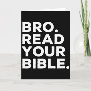 Bro Läs Din Bibel Bruh Religiös Kristet Trosbekänn Kort