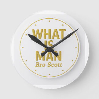 Bro Leo WHAT IS MAN Round Face Wall Clock Rund Klocka