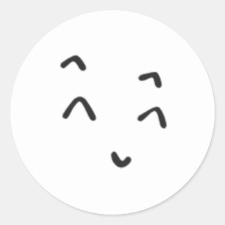 bro lycklig runt klistermärke