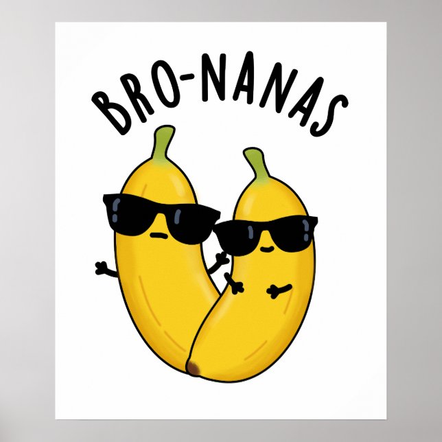 Bro-nanas Roligt Frukt Banana Skämt  Poster (Framsidan)