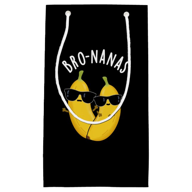 Bro-nanas Rollig Frukt Banan Puns Mörk Bakgrund (Framsidan)