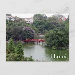 bro över hanoi sjö vykort