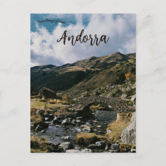 Bro över Inclesdalen i Andorra Vykort