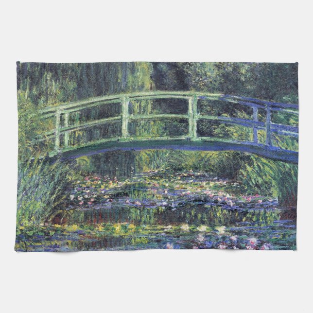 Bro över näckrosdammen av Claude Monet Kökshandduk (Horisontell)