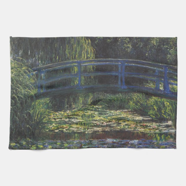 Bro över näckrosdammen av Claude Monet Kökshandduk (Horisontell)