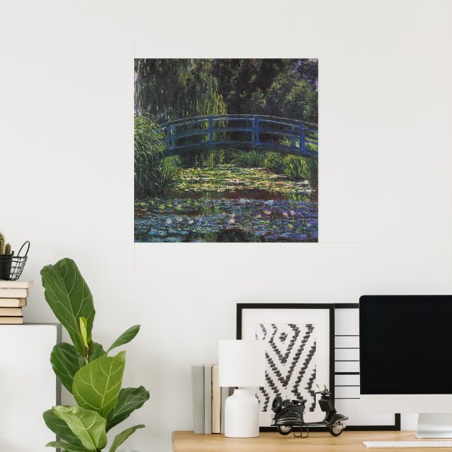 Bro över näckrosdammen av Claude Monet Poster (Hemmakontoret)