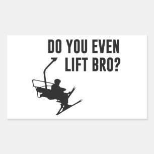 Bro, Ski Hiss? Rektangulärt Klistermärke
