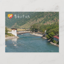 Bro till Punakha Dzong i Bhutan Vykort
