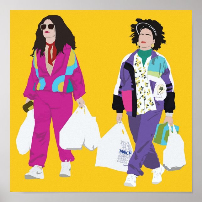 Broad City Ilana och Abbi Retro Poster (Framsidan)