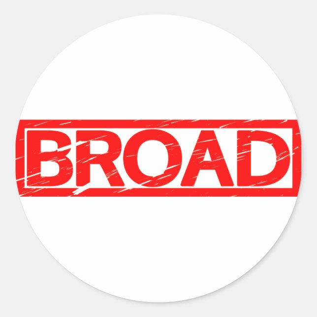 Broad Frimärke Runt Klistermärke (Framsida)