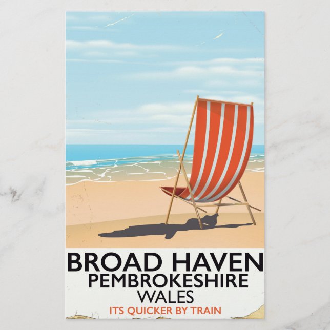 Broad Haven, Pembrokeshire, Wales kust Brevpapper (Framsida)