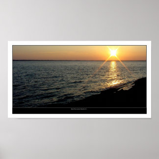 Broad River vid solnedgången Poster