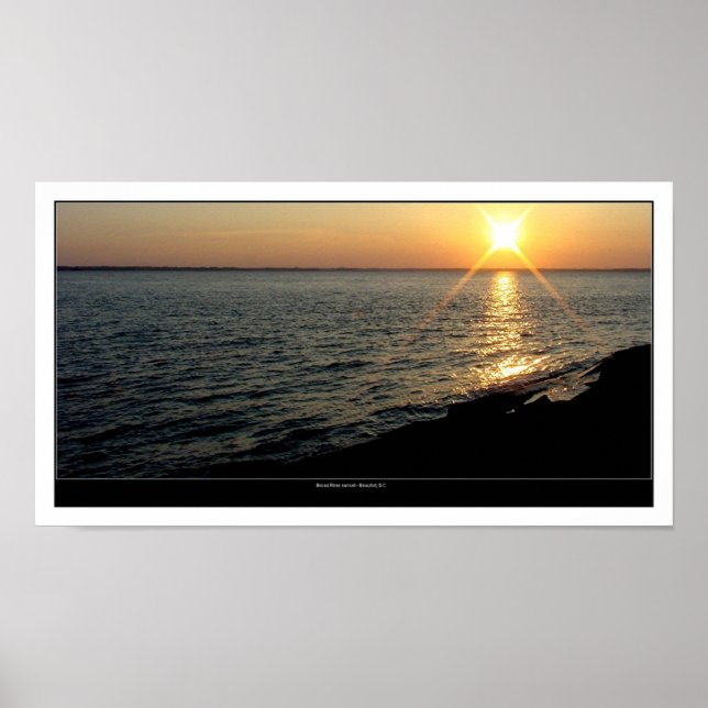 Broad River vid solnedgången Poster (Framsidan)