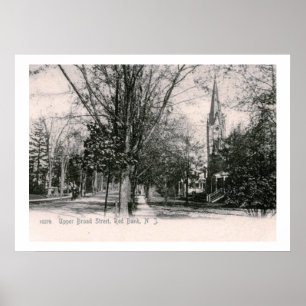 Broad St., Red Bank, NJ 1906 Vintage Stil Poster