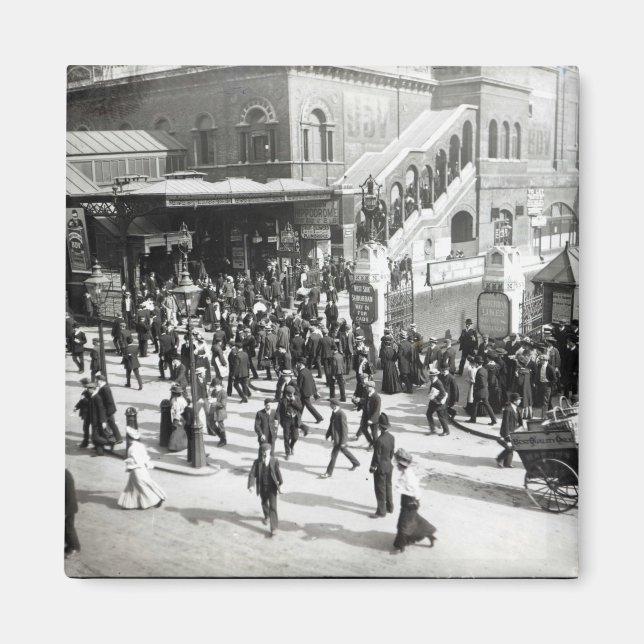 Broad Street Railway Station, London, 1890 Magnet (Framsidan)