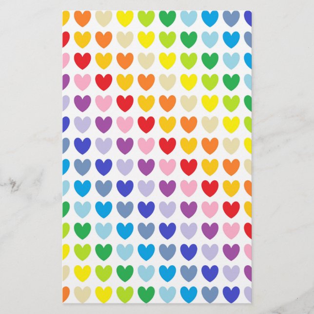 Broader Spectrum Rainbow Hearts Brevpapper (Framsida)