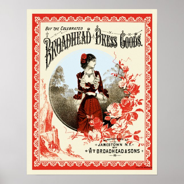 Broadhead Dress Goods Poster (Framsidan)