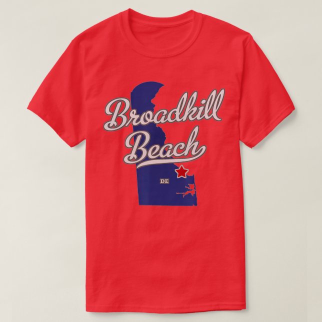 Broadkill Beach Delaware DE Karta T Shirt (Design framsida)