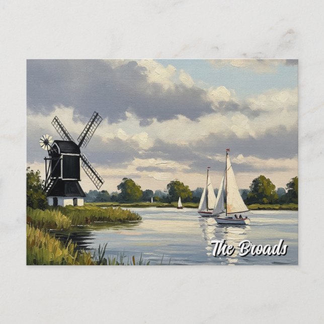 Broads England Travel Vykort (Framsida)