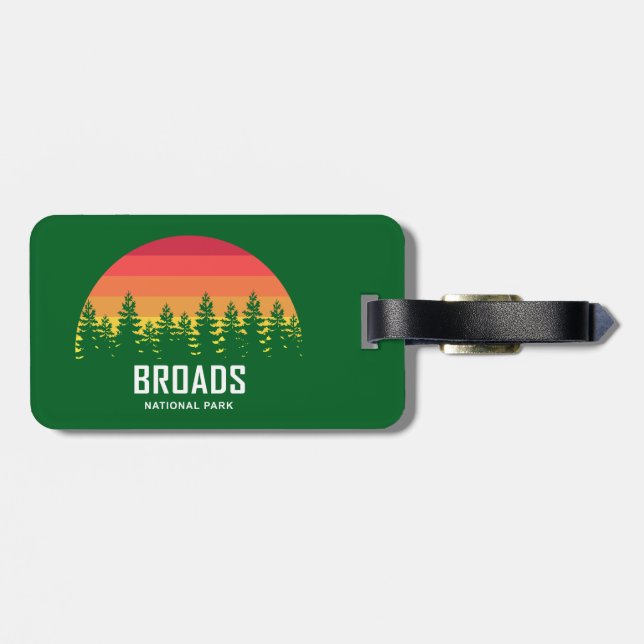 Broads National Park Rainbow Träd Bagagebricka (Baksida Vågrät)