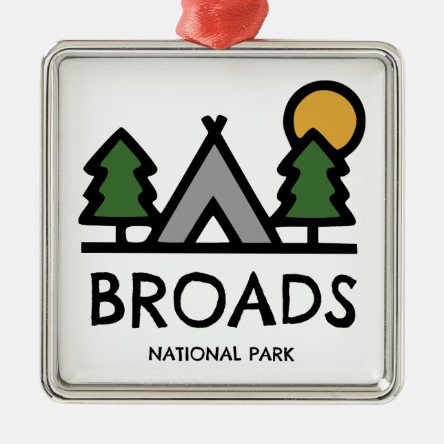 Broads nationalpark julgransprydnad metall (Framsidan)