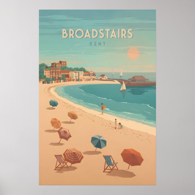 Broadstairs Seaside Travel Poster (Framsidan)