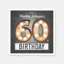 Broadway 60 Birthday Glamous Marquee Anpassningsba