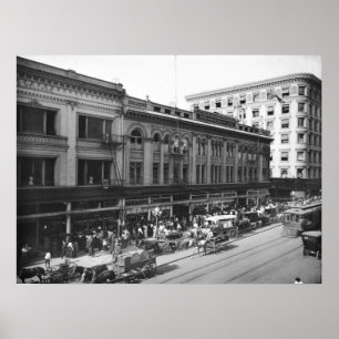 Broadway and Four Street, Los Angeles, ca.1908 Poster