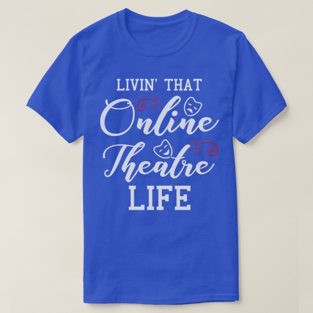Broadway Ansikte Mask for Theater Älskare 1 T Shirt (Design framsida)