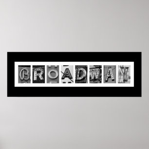 BROADWAY Architectural Typography Poster