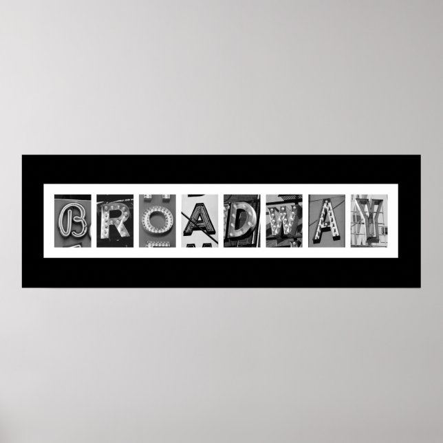 BROADWAY Architectural Typography Poster (Framsidan)