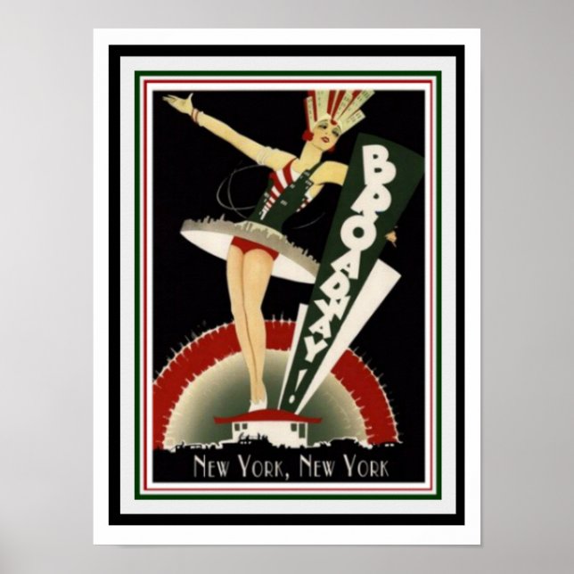 Broadway Art Deco Poster 12 x 16 (Framsidan)
