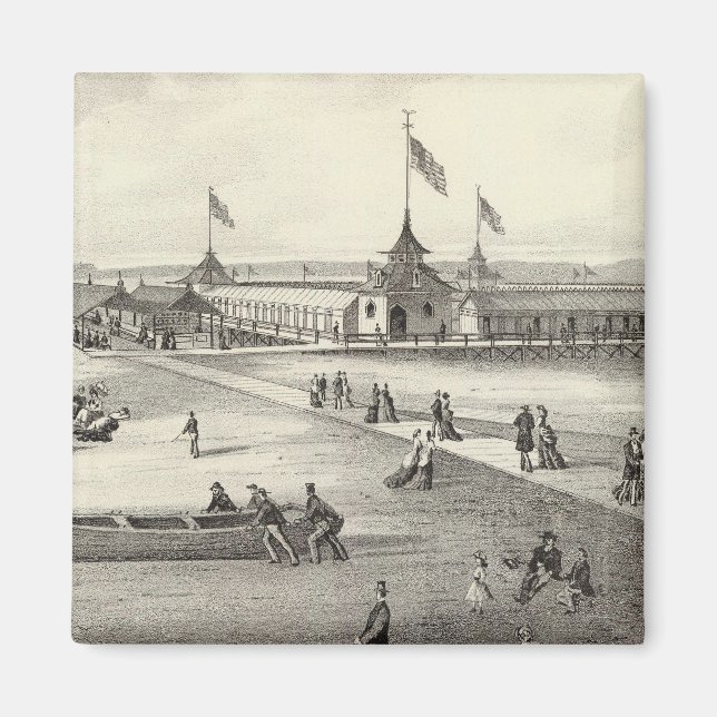 Broadway Bathing Ground, Ocean Grove, NJ Magnet (Framsidan)