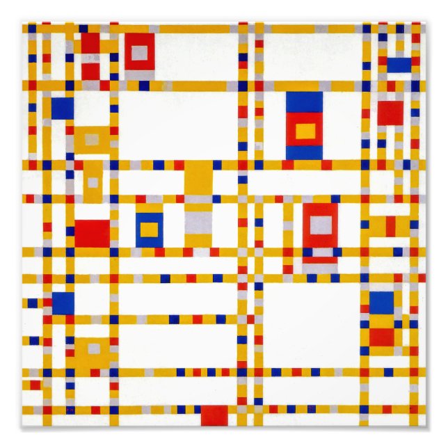 Broadway Boogie Woogie | Piet Mondrian | Fototryck (Framsidan)