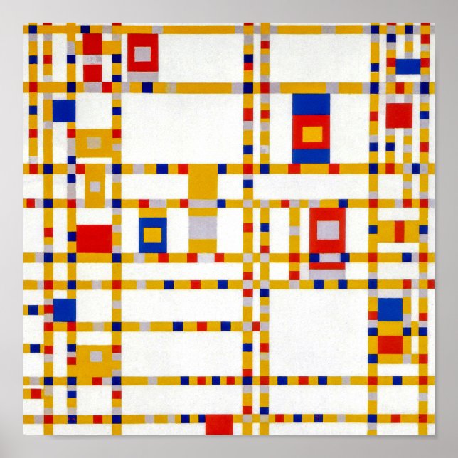 Broadway Boogie Woogie | Piet Mondrian | Poster (Framsidan)