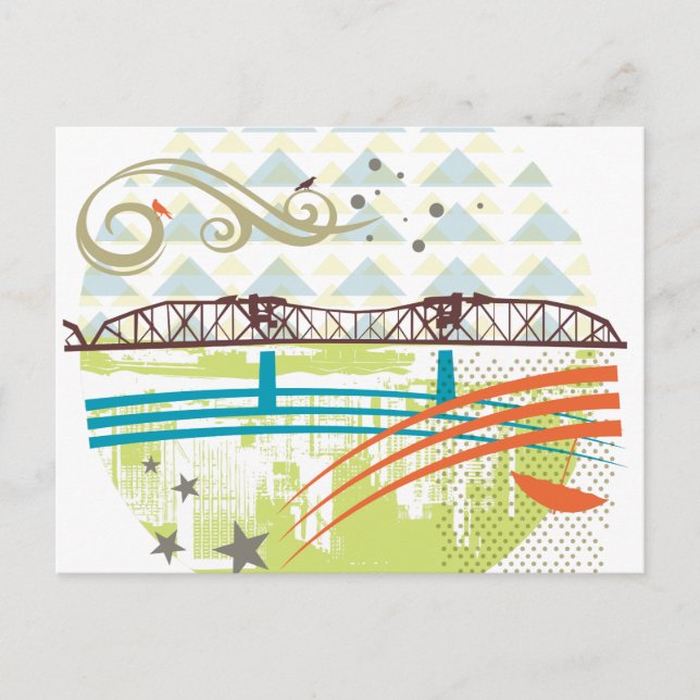 Broadway Bridge Portland vykort (Framsida)