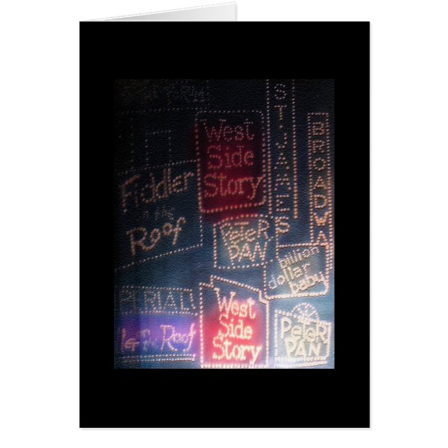 Broadway ~ Card/inbjudningar OBS Kort (Framsidan)