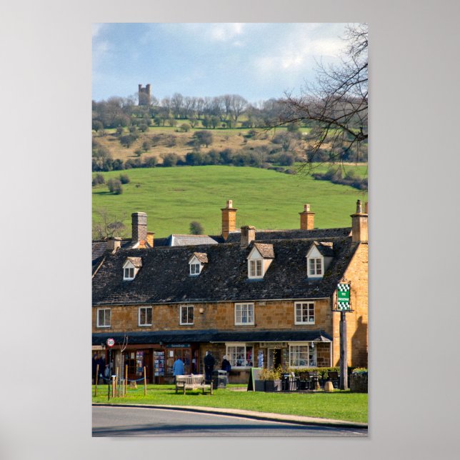 Broadway Cotswments Worcestershire England Poster (Framsidan)