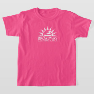 Broadway Elementary School barn white logotyp t-sh T Shirt