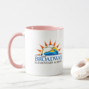 Broadway Elementary School Färg logotyp Mugg