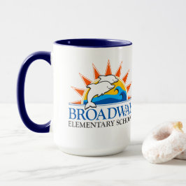 Broadway Elementary School Färg logotyp Mugg
