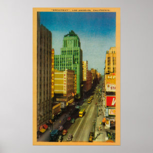 Broadway gata i Los Angeles, CA Poster
